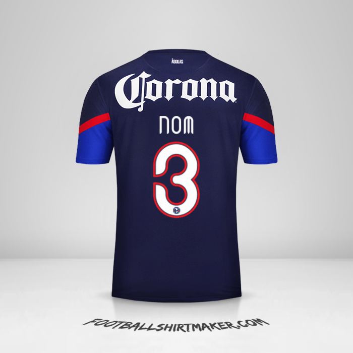 Maillot Club America 2012/13 Extérieur -  nom - 3