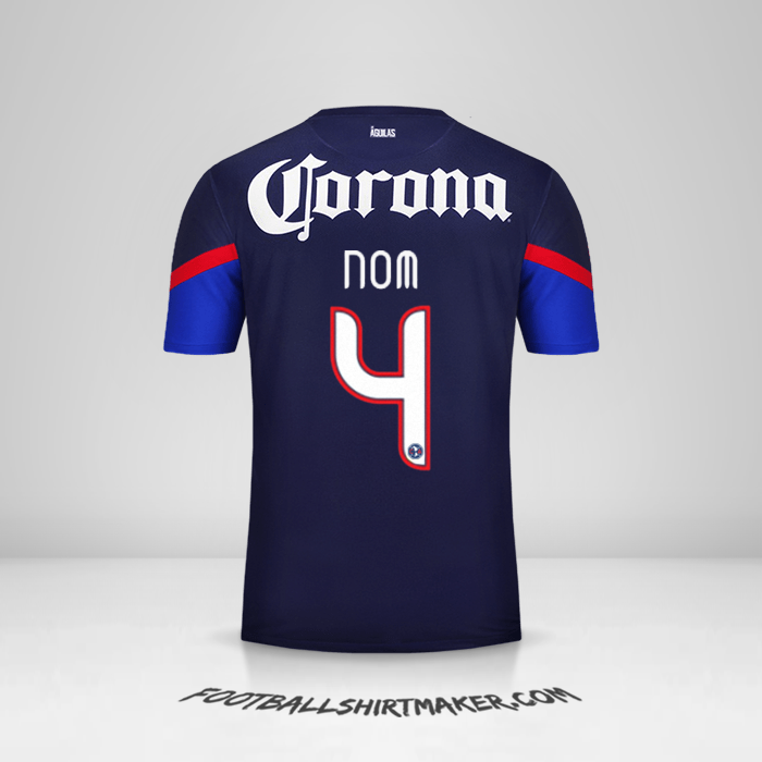 Maillot Club America 2012/13 Extérieur -  nom - 4