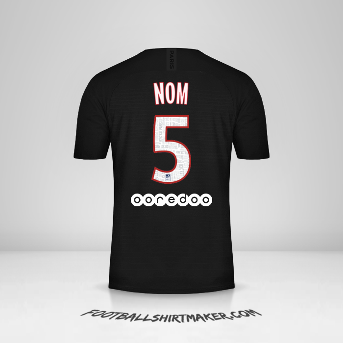 Maillot Paris Saint Germain 2019/20 Quatrième -  nom - 5