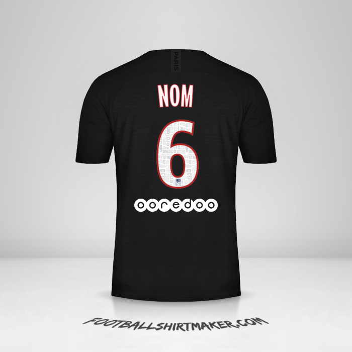 Maillot Paris Saint Germain 2019/20 Quatrième -  nom - 6