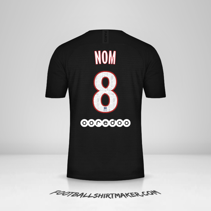 Maillot Paris Saint Germain 2019/20 Quatrième -  nom - 8