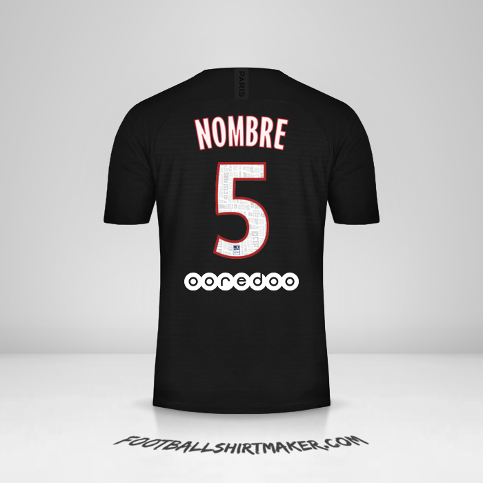 Jersey Paris Saint Germain 2019/20 Cuarta -  nombre - 5