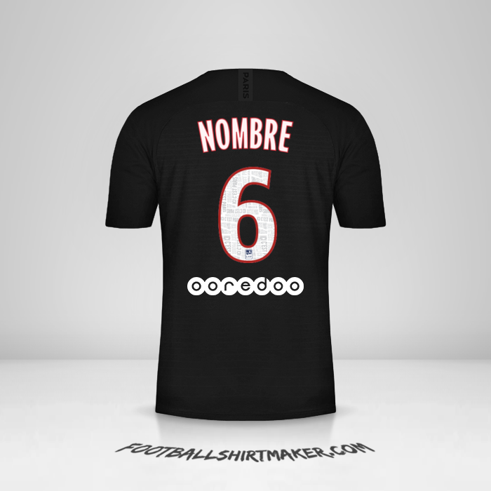 Camiseta Paris Saint Germain 2019/20 Cuarta -  nombre - 6