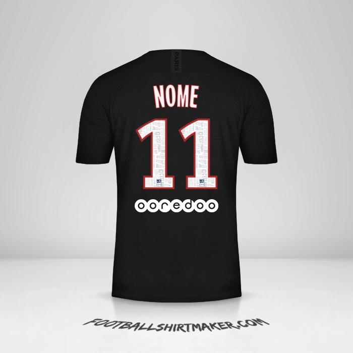 Camisola Paris Saint Germain 2019/20 Quarta -  nome - 11
