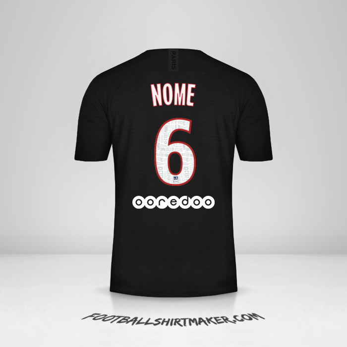 Camisa Paris Saint Germain 2019/20 Quarta -  nome - 6