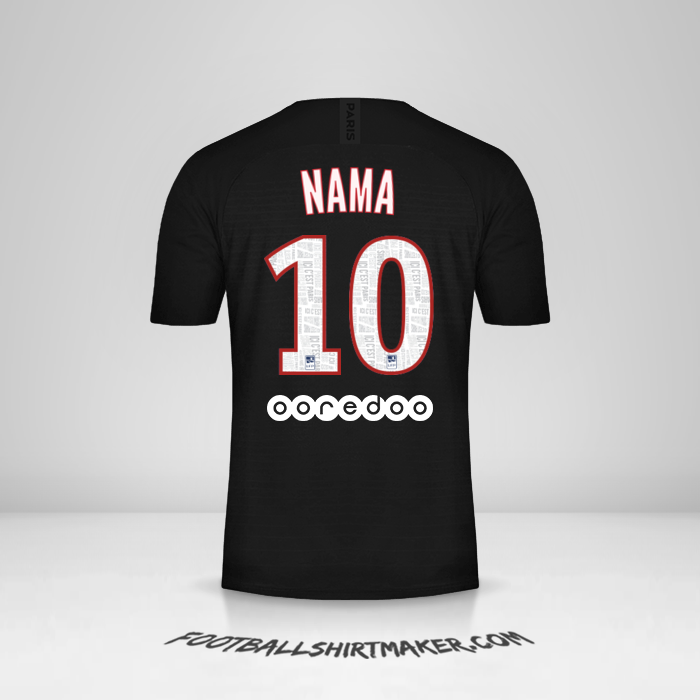 Jersey Paris Saint Germain 2019/20 Keempat -  nama - 10