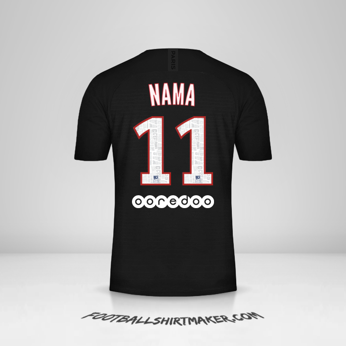 Jersey Paris Saint Germain 2019/20 Keempat -  nama - 11