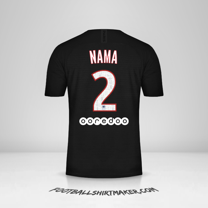 Jersey Paris Saint Germain 2019/20 Keempat -  nama - 2