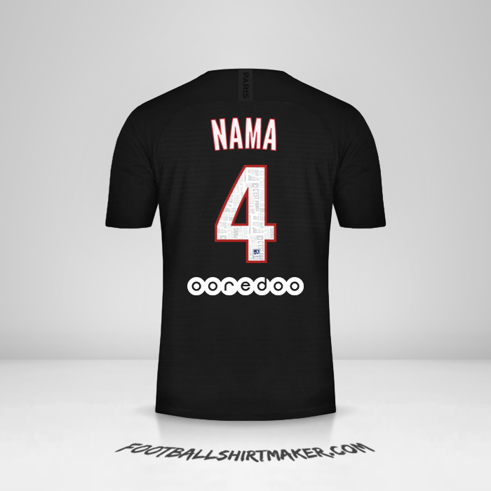 Jersey Paris Saint Germain 2019/20 Keempat -  nama - 4