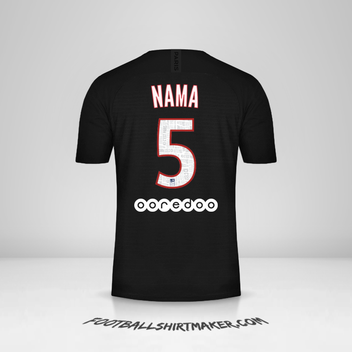 Jersey Paris Saint Germain 2019/20 Keempat -  nama - 5