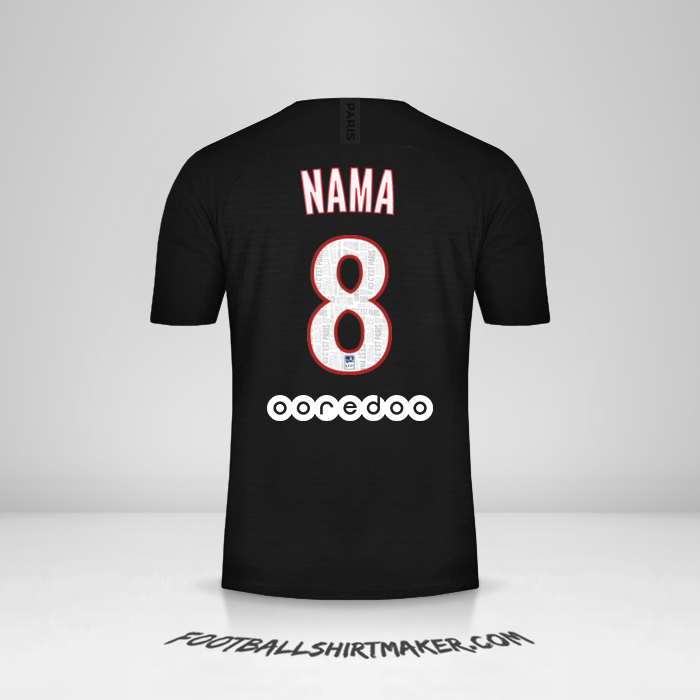 Jersey Paris Saint Germain 2019/20 Keempat -  nama - 8