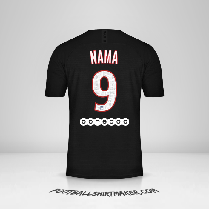 Jersey Paris Saint Germain 2019/20 Keempat -  nama - 9