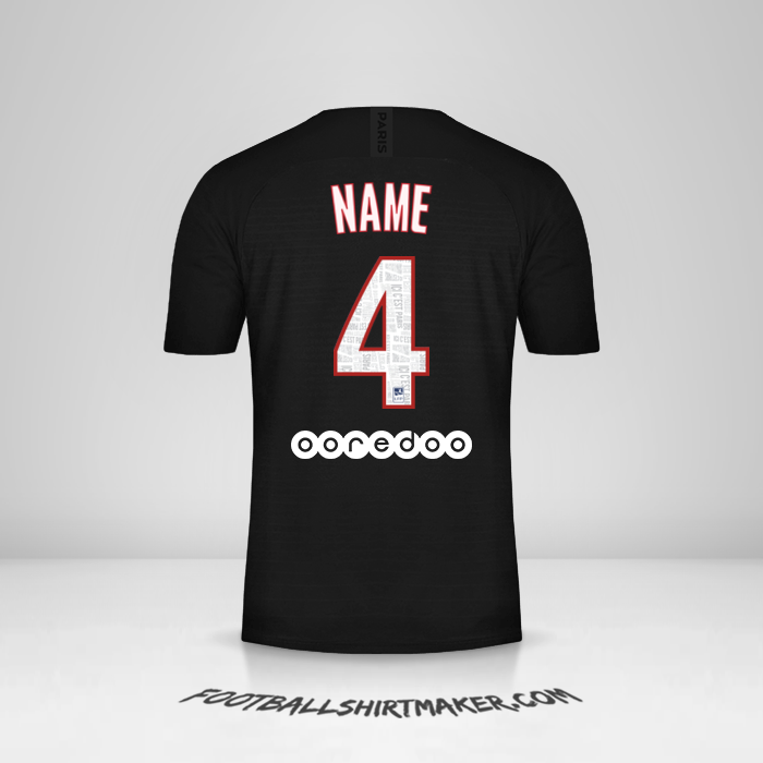 Jersey Paris Saint Germain 2019/20 Fourth -  name - 4