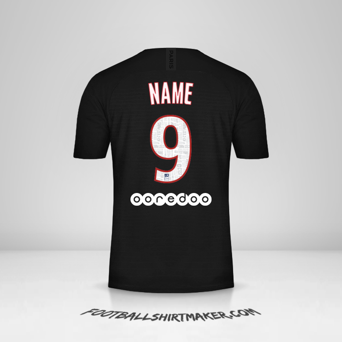 Trikot Paris Saint Germain 2019/20 Vierte -  name - 9