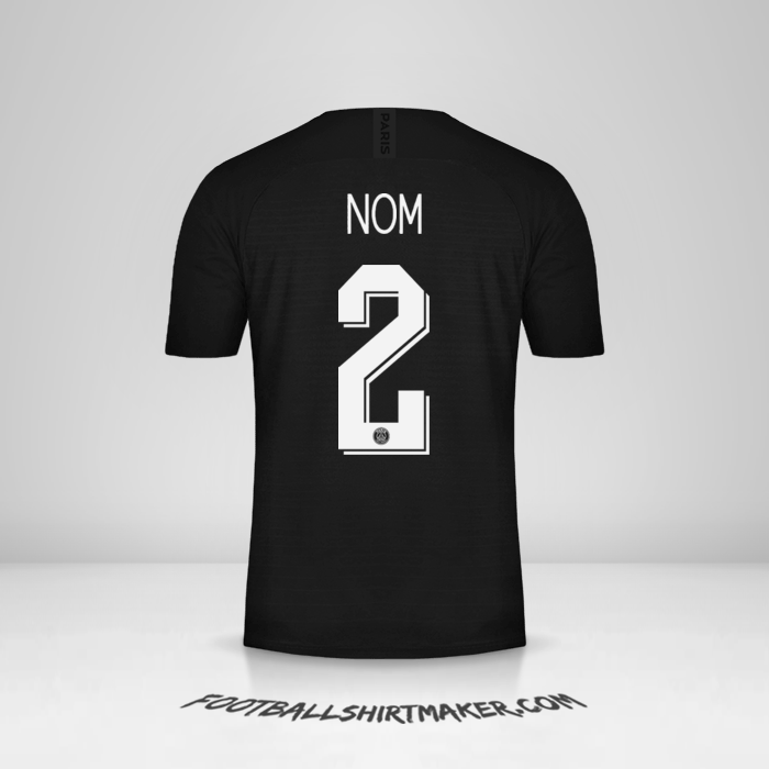 Maillot Paris Saint Germain Cup 2019/20 Quatrième -  nom - 2