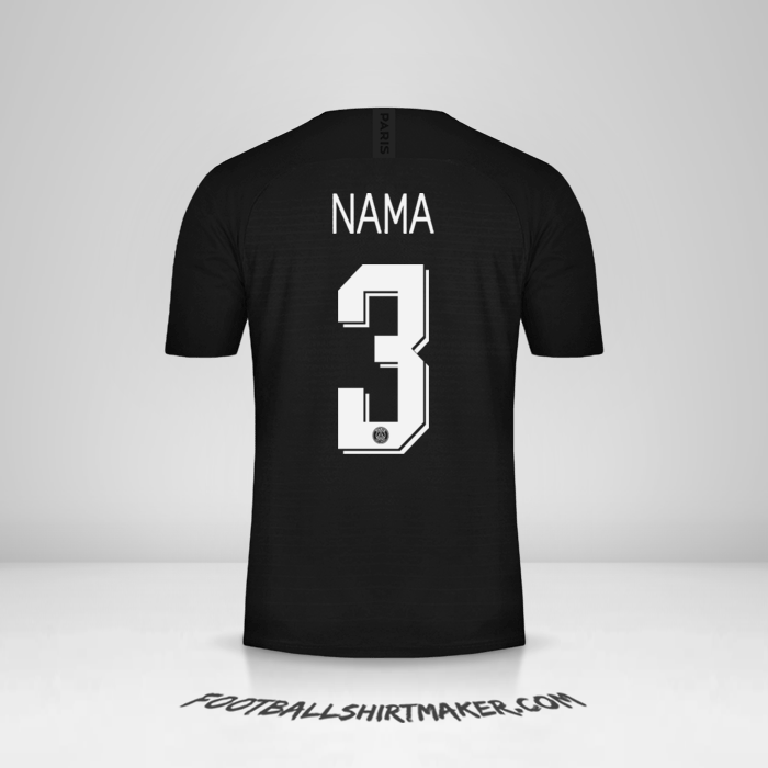 Jersey Paris Saint Germain Cup 2019/20 Keempat -  nama - 3
