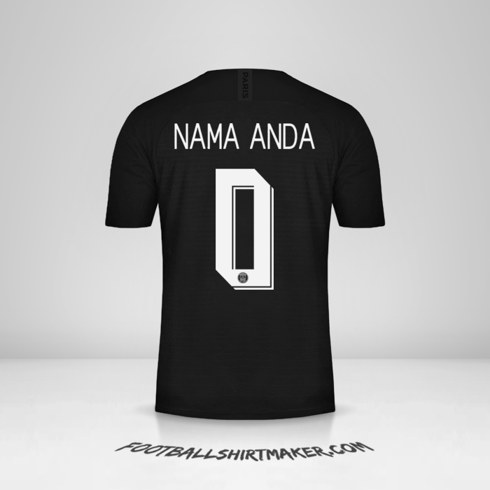 Jersey Paris Saint Germain Cup 2019/20 IV -  nama anda - 0