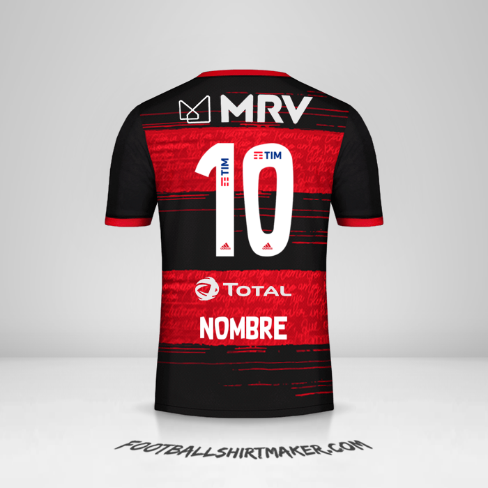Camiseta Flamengo 2020 -  nombre - 10