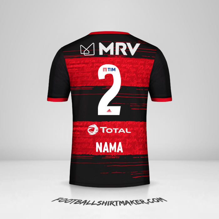 Jersey Flamengo 2020 -  nama - 2