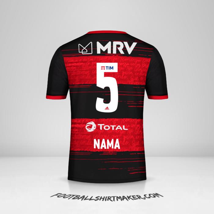 Jersey Flamengo 2020 -  nama - 5