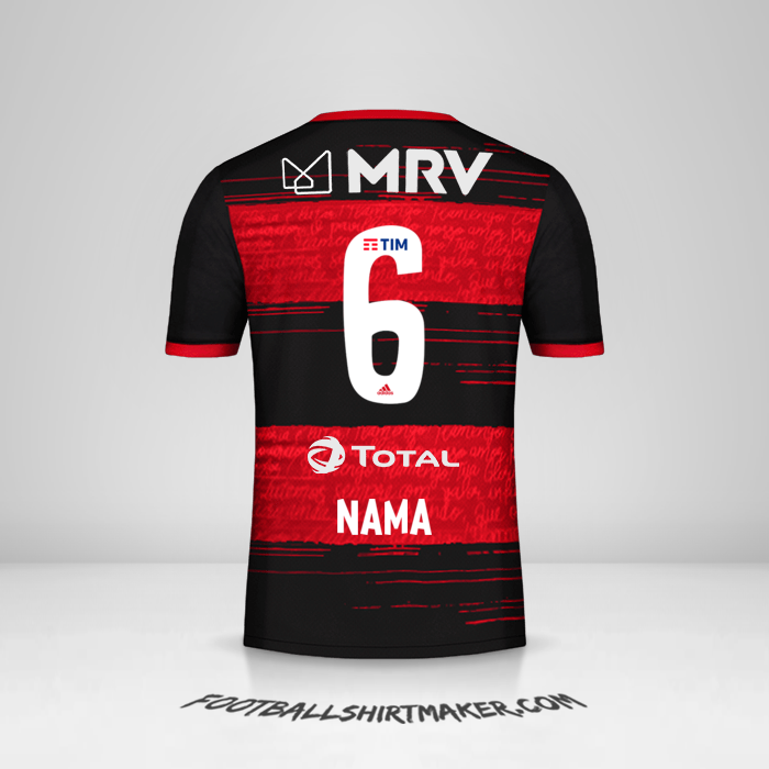 Jersey Flamengo 2020 -  nama - 6