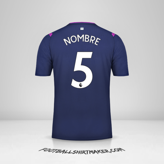 Camiseta West Ham United FC 2019/20 Tercera -  nombre - 5