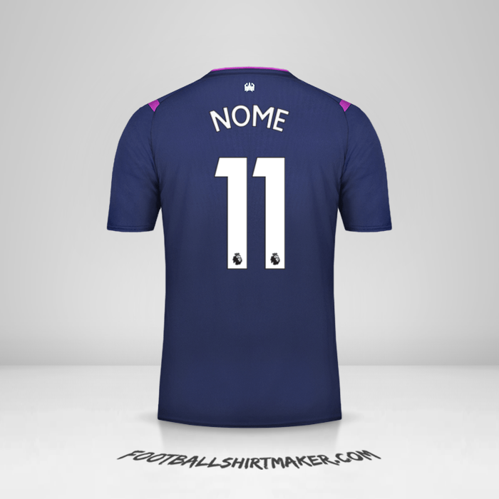 Camisola West Ham United FC 2019/20 Terceira -  nome - 11