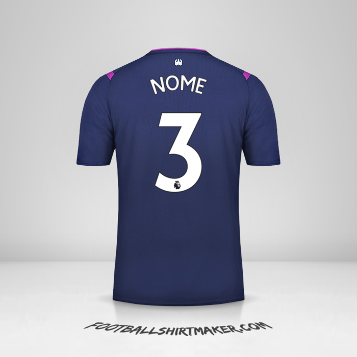 Camisa West Ham United FC 2019/20 Terceira -  nome - 3