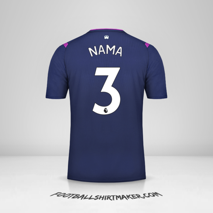 Jersey West Ham United FC 2019/20 Ketiga -  nama - 3