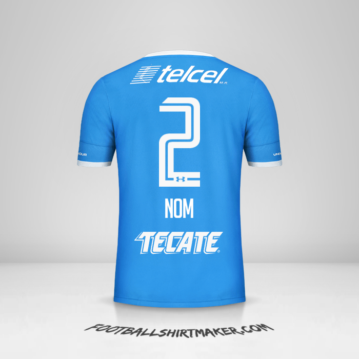 Maillot Cruz Azul 2016/17 -  nom - 2