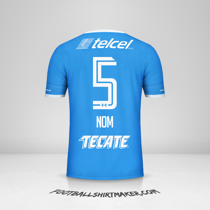 Maillot Cruz Azul 2016/17 -  nom - 5