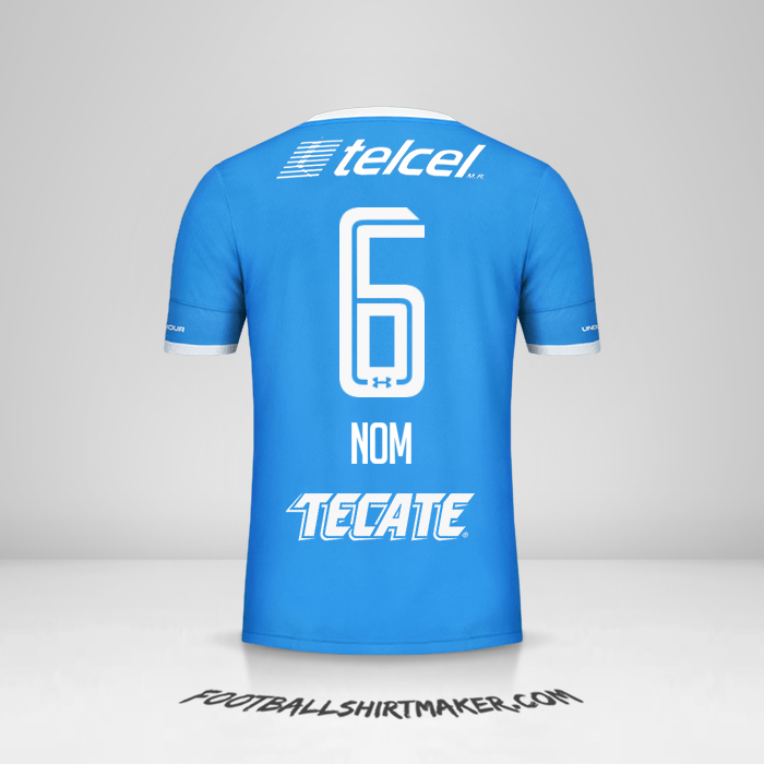Maillot Cruz Azul 2016/17 -  nom - 6