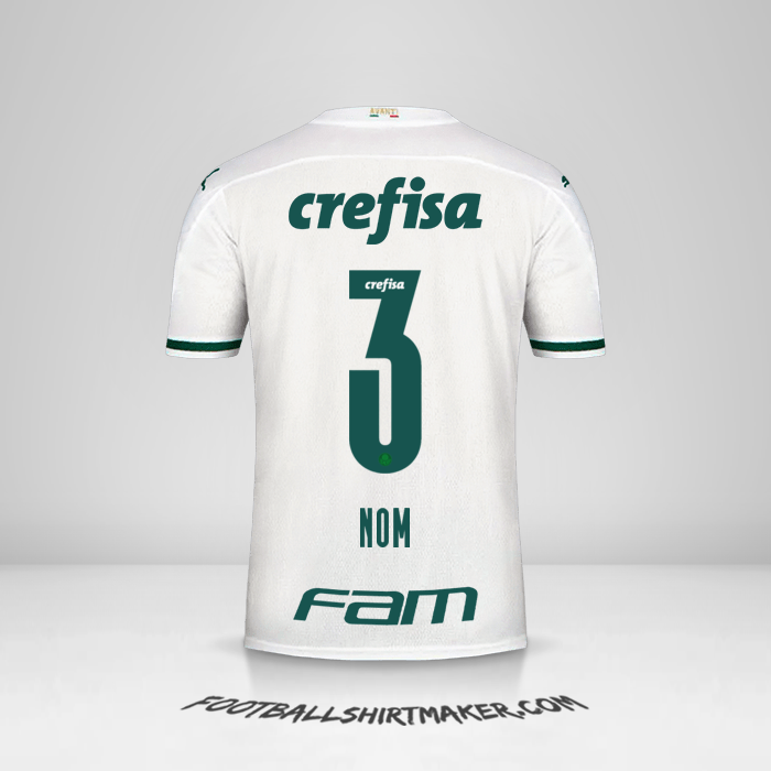 Maillot Palmeiras 2020 Extérieur -  nom - 3