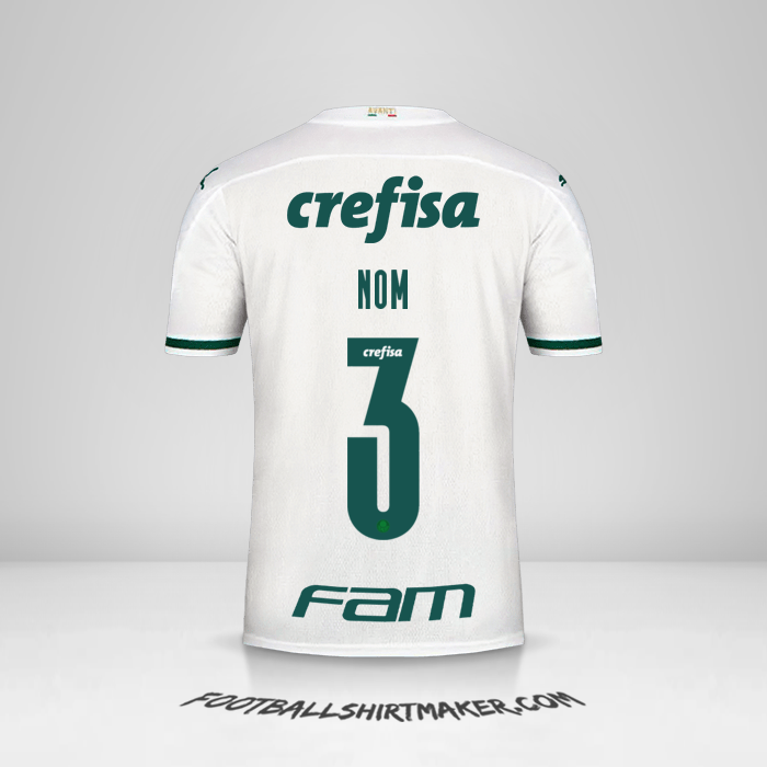 Maillot Palmeiras Libertadores 2020 Extérieur -  nom - 3
