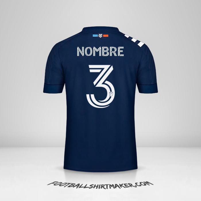 Jersey New York City FC 2020 Visita -  nombre - 3