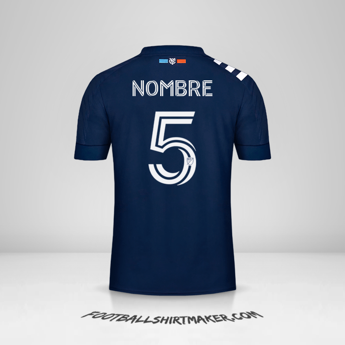 Camiseta New York City FC 2020 Visita -  nombre - 5