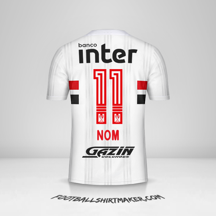 Maillot Sao Paulo FC 2020/21 -  nom - 11