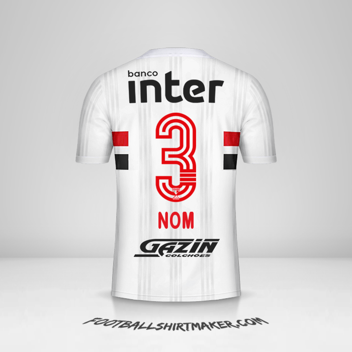 Maillot Sao Paulo FC 2020/21 -  nom - 3