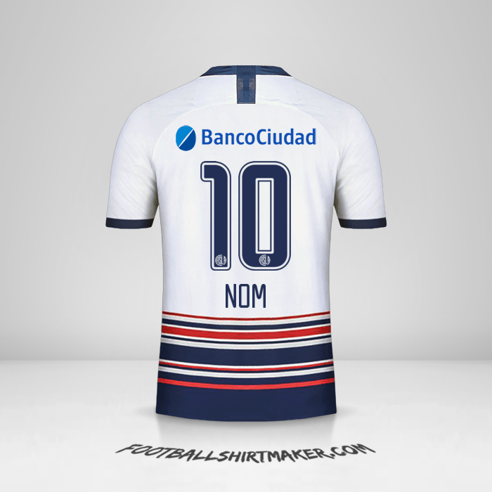 Maillot San Lorenzo 2020 Extérieur -  nom - 10