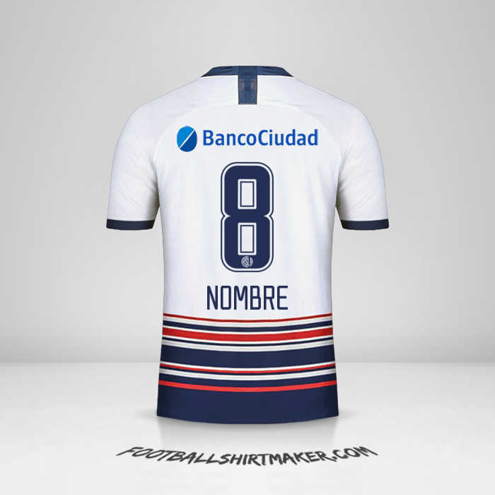 Camiseta San Lorenzo 2020 Visita -  nombre - 8