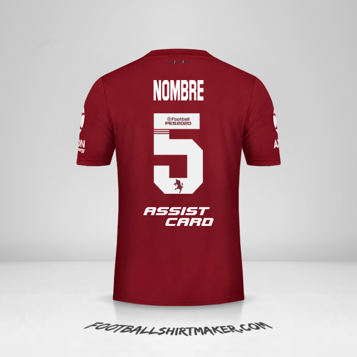 Jersey River Plate 2019/20 Visita -  nombre - 5