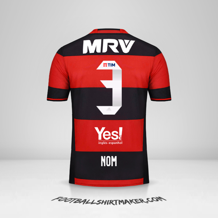 Maillot Flamengo 2016/17 -  nom - 3
