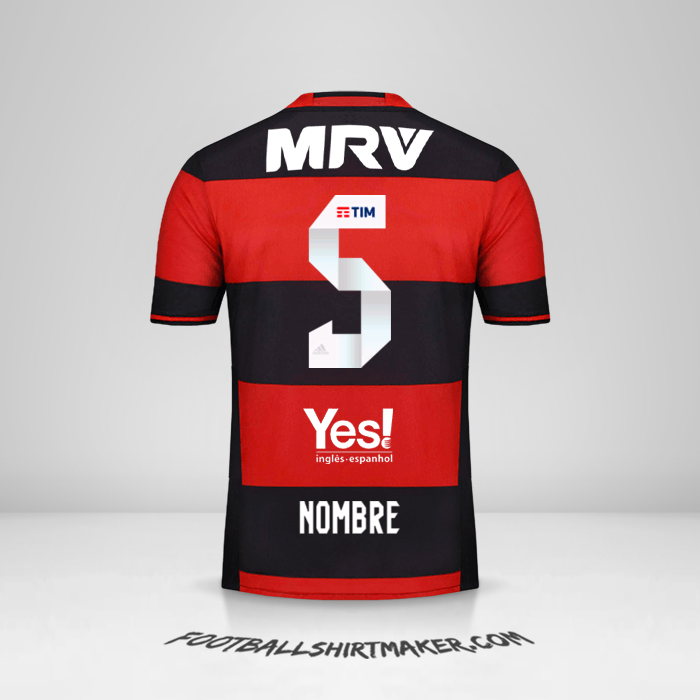 Camiseta Flamengo 2016/17 -  nombre - 5