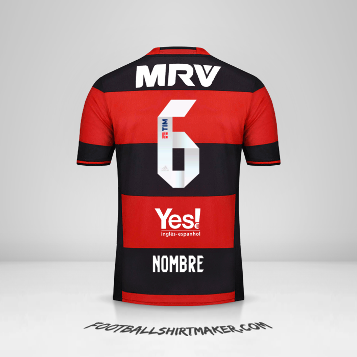 Camiseta Flamengo 2016/17 -  nombre - 6
