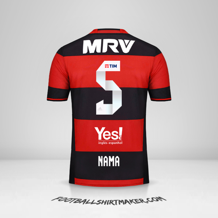Jersey Flamengo 2016/17 -  nama - 5