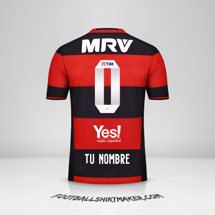 Jersey Flamengo 2016/17 -  tu nombre - 0