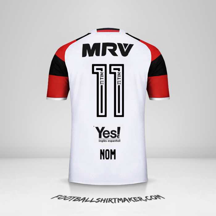 Maillot Flamengo 2016/17 Extérieur -  nom - 11