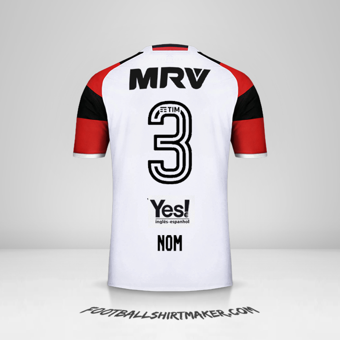 Maillot Flamengo 2016/17 Extérieur -  nom - 3