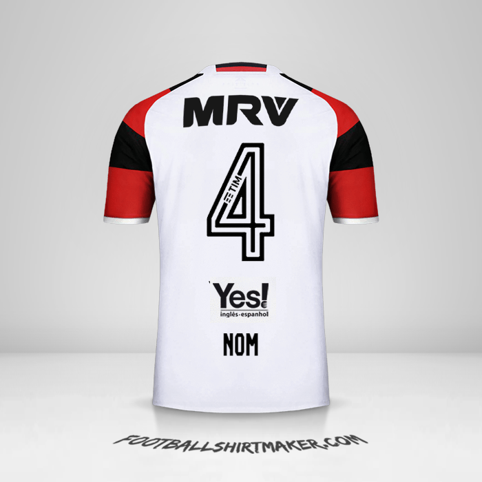 Maillot Flamengo 2016/17 Extérieur -  nom - 4