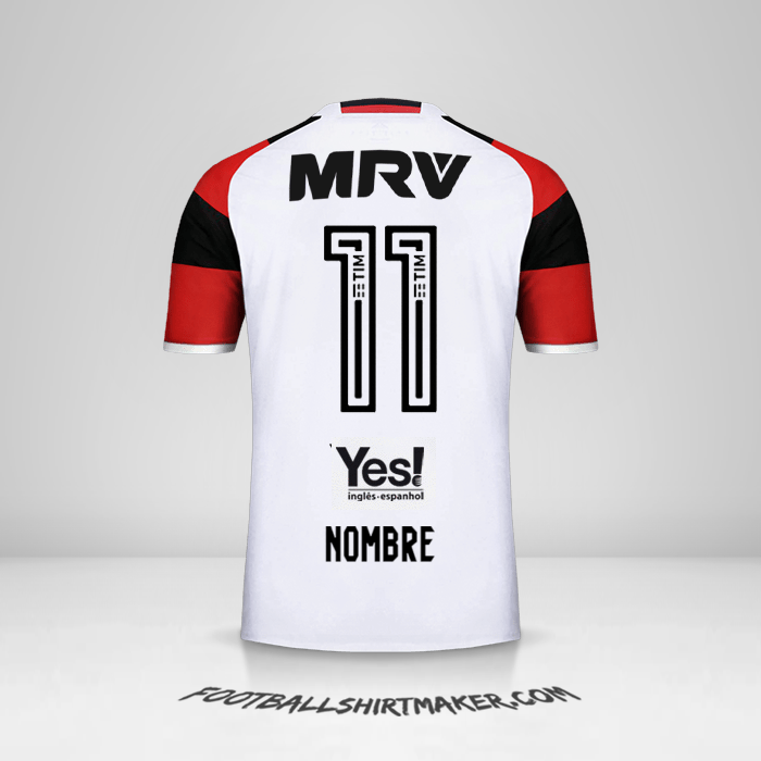 Camiseta Flamengo 2016/17 Visita -  nombre - 11